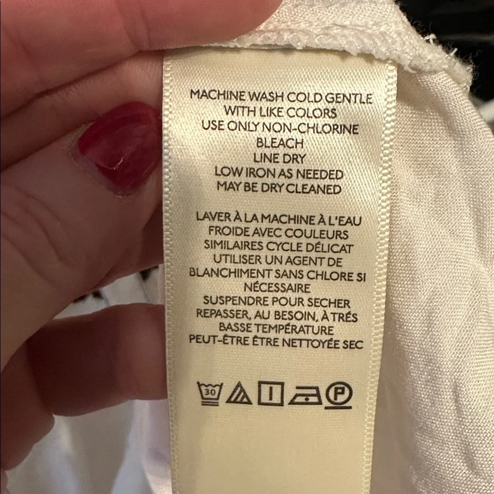 Free People RARE Size Medium Cream and‎ Black Embroidered Tunic Dress